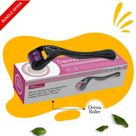 4 in 1 Value Bundle - Derma Roller, Jade Roller, Gua Sha & Ice Face Roller for Radiant Skin